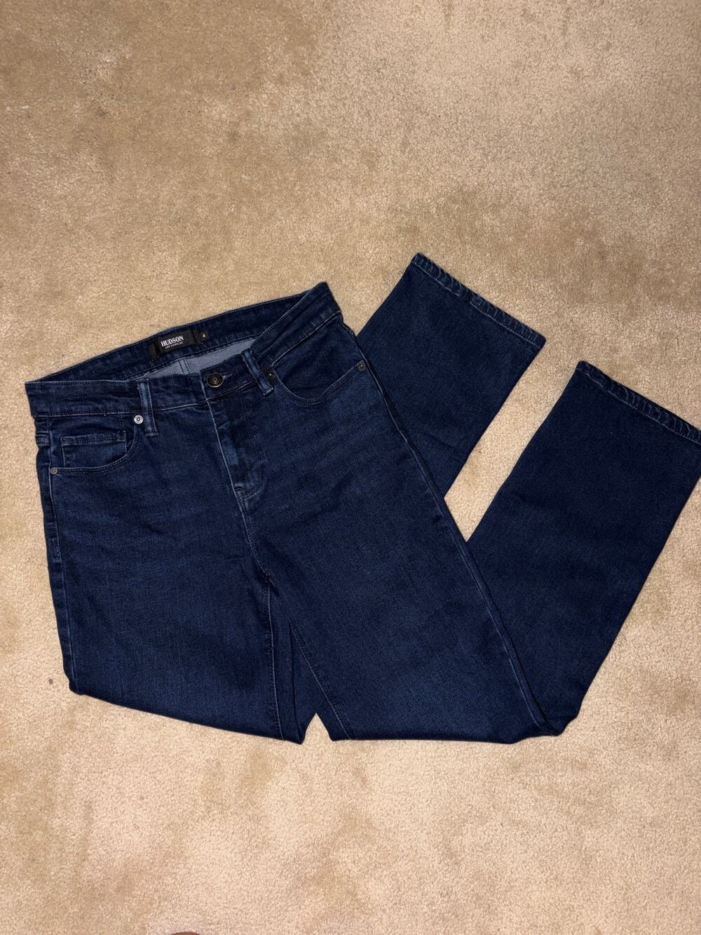 Hudson Los Angeles Women's Straight Leg Jeans Dark Blue Size 4 / 27 Like New